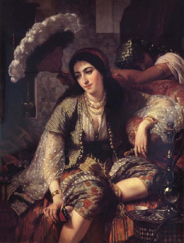 Ange Tissier Algerian Woman and her slave oil painting image